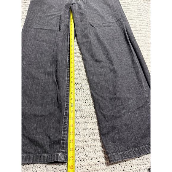 Y2K VTG Evolution Design Jeans Wide Leg Baggy Embroidered Cross Mens 44x34 Black - Picture 7 of 13